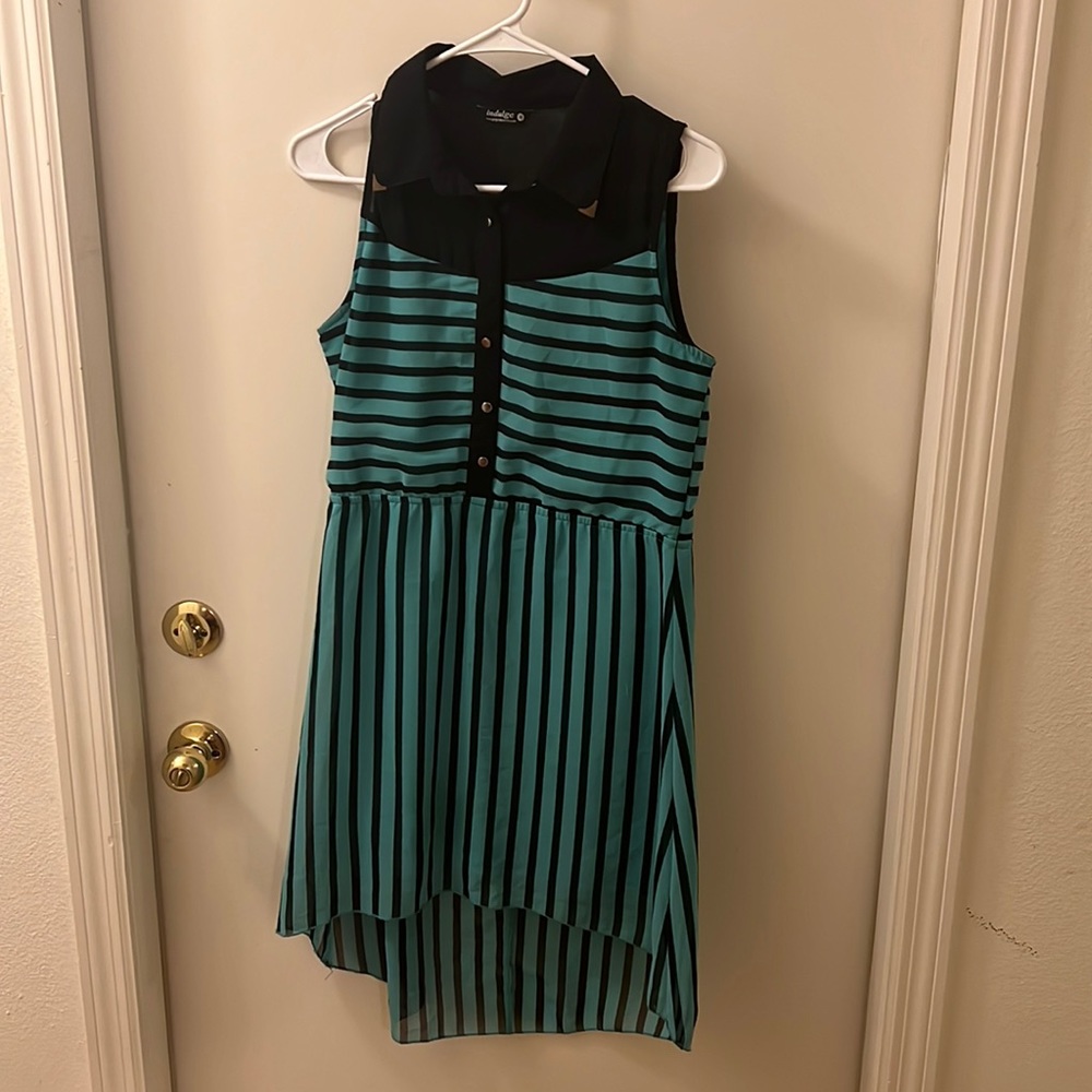 High low striped dress